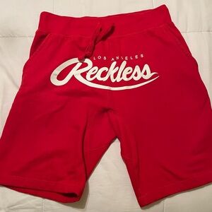 Young & Reckless Red Athletic Shorts
